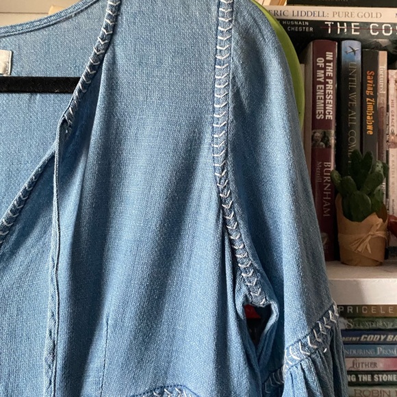 Madewell | Denim Chambray Indigo Peasant Dress - Picture 8 of 13